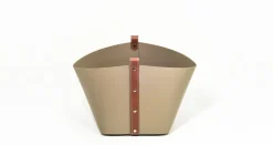 New Pamono Leather Ovo Basket from Pinetti