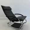 Online Pamono Leather Rocking Chair by Jochen Hoffman, 1980s