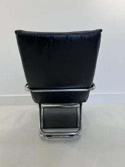 Online Pamono Leather Rocking Chair by Jochen Hoffman, 1980s