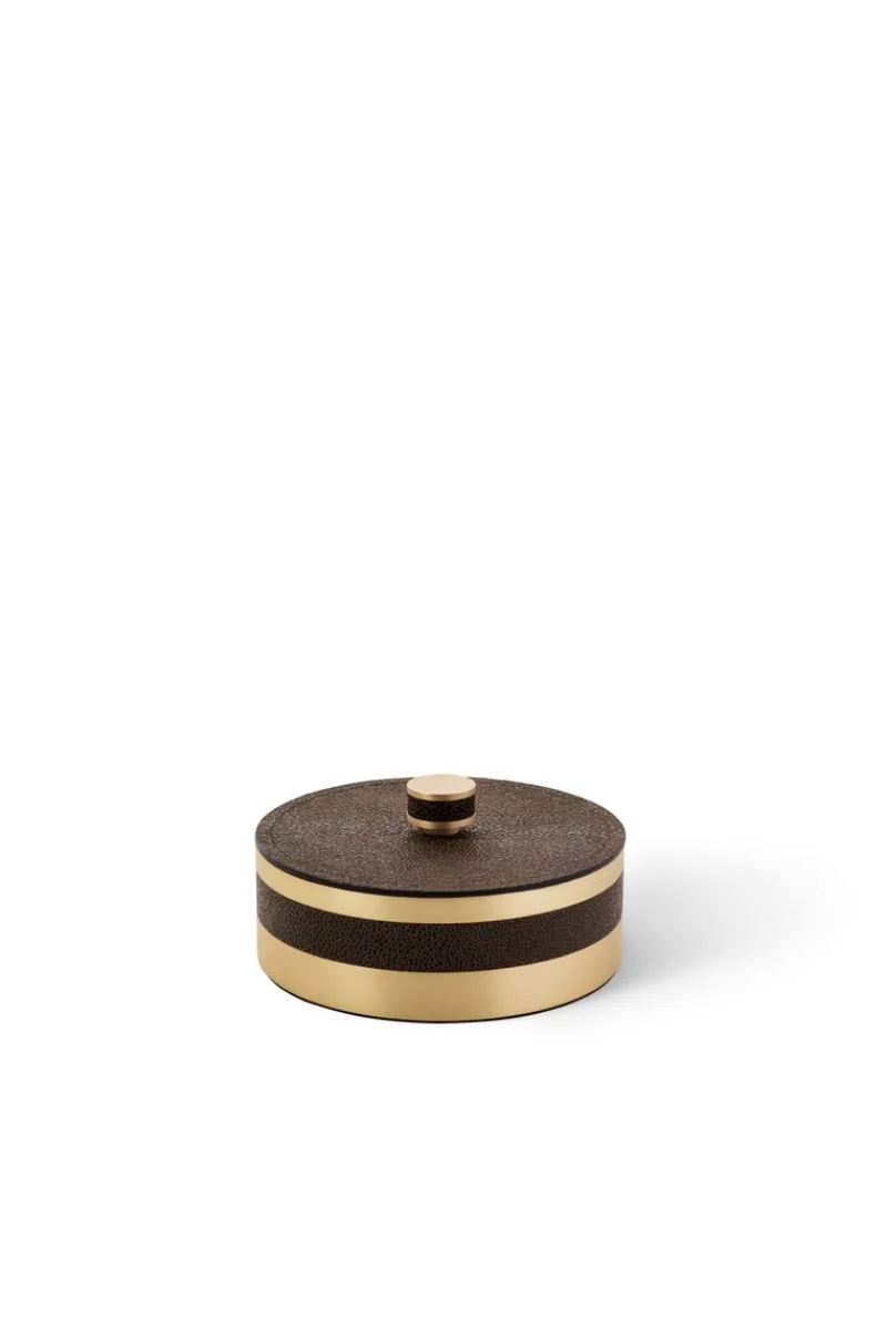 Outlet Pamono Leather Saturno Box from Pinetti