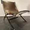Discount Pamono Leather Scissor Chair by Antonio Citterio for Flexform Italia, 1980s