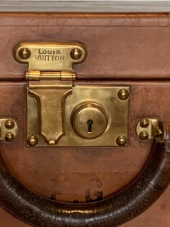 Hot Pamono Leather Suitcase from Louis Vuitton, Paris, France, 1920s