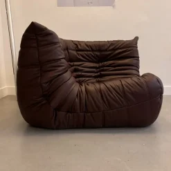 Clearance Pamono Leather Togo Set by Michel Ducaroy for Ligne Roset, 1973, Set of 3