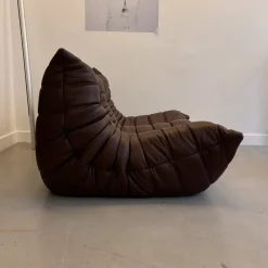 Clearance Pamono Leather Togo Set by Michel Ducaroy for Ligne Roset, 1973, Set of 3