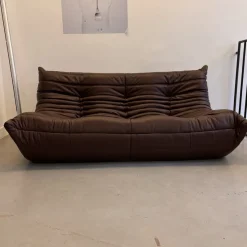 Clearance Pamono Leather Togo Set by Michel Ducaroy for Ligne Roset, 1973, Set of 3