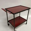 Best Pamono Leather Trolley by Jacques Adnet