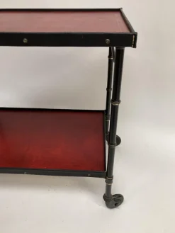 Best Pamono Leather Trolley by Jacques Adnet