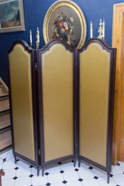 Pamono Leatherette Screen, 1930s><noscript><img width=