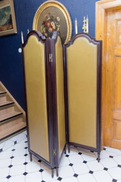 Pamono Leatherette Screen, 1930s><noscript><img width=