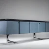 Online Pamono Leather-Wrapped Sideboard with Oak Trim by Warren Platner for Knoll, 1970s