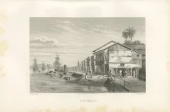 Sale Pamono Lebreton, Illustration of Guayaquil Waterfront and Harbor City View, 1867, Engraving