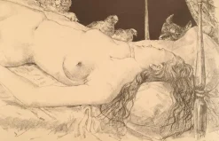Discount Pamono Leonard Tsuguharu Foujita, Le Rêve, 1940s, Lithograph on Arches Paper