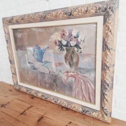Pamono Leonardi, Post Impressionist Still Life, Oil on Panel, Late 20th Century, Framed><noscript><img width=
