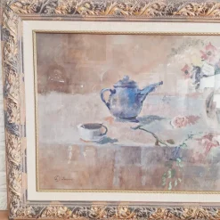 Pamono Leonardi, Post Impressionist Still Life, Oil on Panel, Late 20th Century, Framed><noscript><img width=