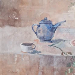 Pamono Leonardi, Post Impressionist Still Life, Oil on Panel, Late 20th Century, Framed><noscript><img width=
