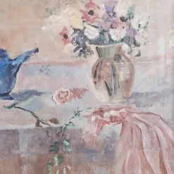 Pamono Leonardi, Post Impressionist Still Life, Oil on Panel, Late 20th Century, Framed><noscript><img width=