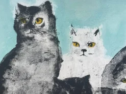 Pamono Leonor Fini, Cats, Lithograph on Rives Paper, 1970s> Prints & Multiples