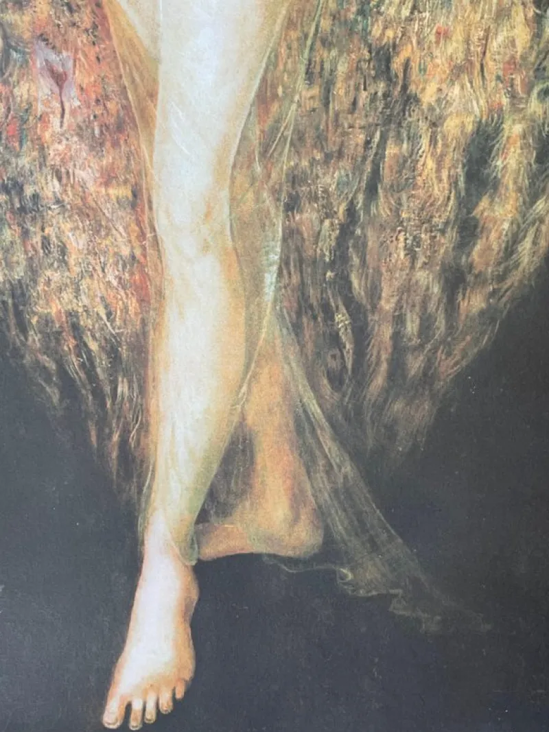 Pamono Leonor Fini, Nude Woman with Peacock Feathers, 1970, Lithograph> Prints & Multiples