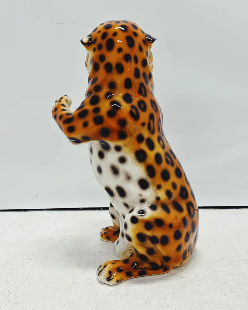Online Pamono Leopard Statue in Ceramic from Ceramiche Boxer