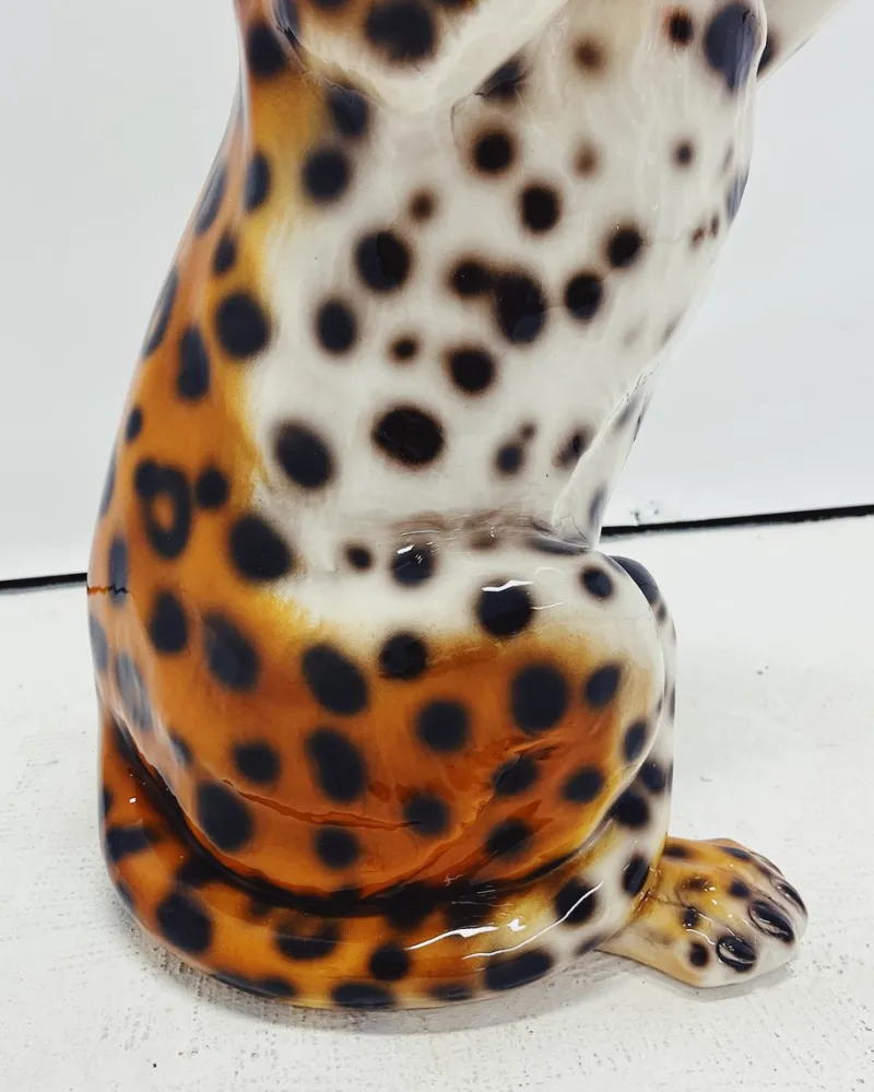 Online Pamono Leopard Statue in Ceramic from Ceramiche Boxer