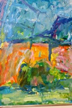 Pamono Leopold Fare, Abstract Composition, 1950s, Oil on Canvas, Framed><noscript><img width=