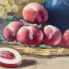 Clearance Pamono Leroy, Still Life with Fruit and Jug, 1890s, Oil on Canvas, Framed