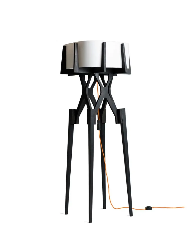 Outlet Pamono Lese Floor Lamp in Charcoal Black by Konstantin Achkov for Lock
