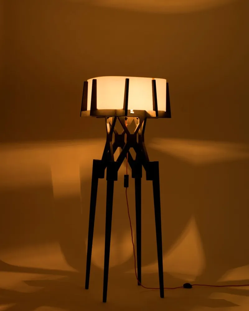 Outlet Pamono Lese Floor Lamp in Charcoal Black by Konstantin Achkov for Lock