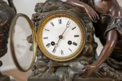 Pamono L&F Moreau Mantel Set on Marble Base, 1890s, Set of 3><noscript><img width=