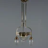 Pamono Liberty Brass and Glass Chandelier