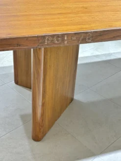 Pamono Library Table by Pierre Jeanneret, 1950s><noscript><img width=