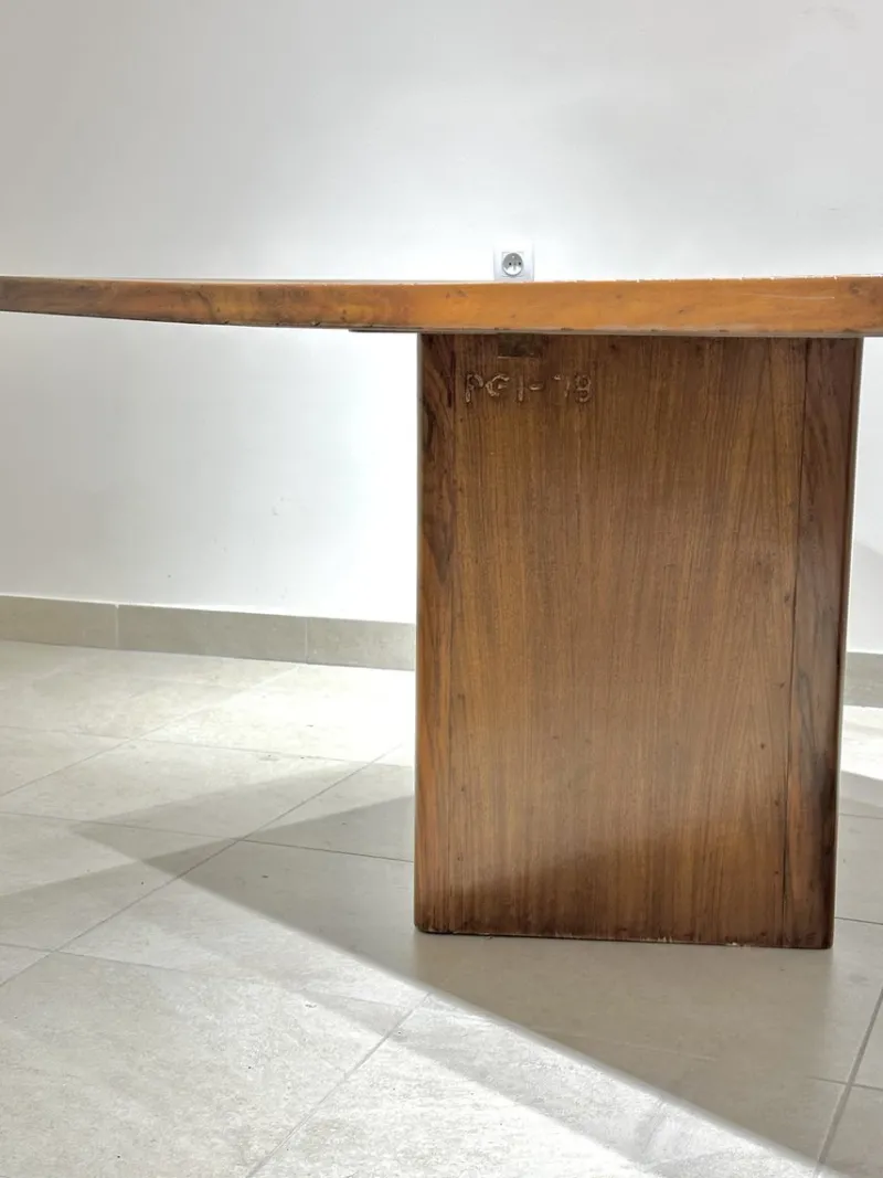 Pamono Library Table by Pierre Jeanneret, 1950s> Console Tables