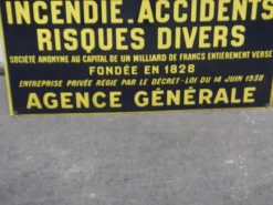 Pamono License Plate Union Compagnie Assicurance France, 1930><noscript><img width=