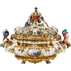 Pamono Lidded Crown Tureen by Maria Josepha for Meissen Drüselkästchen, Austria> Serving Dishes