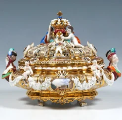 Pamono Lidded Crown Tureen by Maria Josepha for Meissen Drüselkästchen, Austria><noscript><img width=