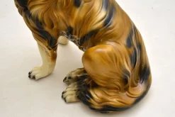 Pamono Life Size Collie Dog Ceramic Sculpture, 1960s