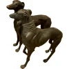 Pamono Life-Size Art Deco Greyhound Sculptures in Bronze, Set of 2> Art Deco|Sculpture