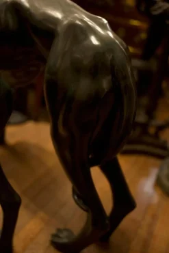 Pamono Life-Size Art Deco Greyhound Sculptures in Bronze, Set of 2><noscript><img width=