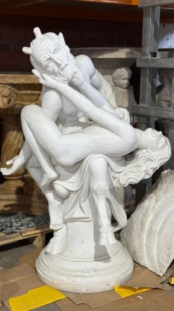 Online Pamono Life-Sized Sculpture of Greek God Pan, 20th Century, Marble
