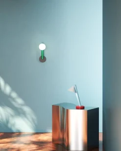 Pamono Light Blue and Red Tube with Globes and Cones Desk Light by Atelier Areti><noscript><img width=