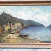 Sale Pamono Ligurian Coast, Italy, 1950s, Oil on Cardboard