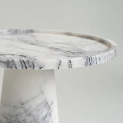 Sale Pamono Lilac Marble Cone Side Table from Kiwano Concept