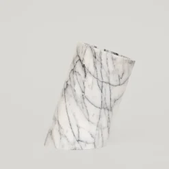 Pamono Lilac White Marble Angled Wine Cooler from Kiwano Concept> Tabletop|Ice Buckets & Wine Coolers