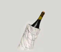 Pamono Lilac White Marble Angled Wine Cooler from Kiwano Concept> Tabletop|Ice Buckets & Wine Coolers