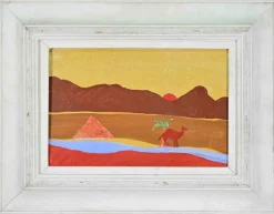 Pamono Lillo Bartoloni, The Red Beach, Oil on Canvas, 1988> Painting