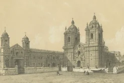 New Pamono Lima Church of San Francisco and Church of San Pedro, 1865, Lithograph on Paper