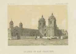 New Pamono Lima Church of San Francisco and Church of San Pedro, 1865, Lithograph on Paper