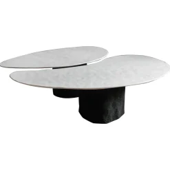 New Pamono Limestone Low Table by Atelier Benoit Viaene, Set of 2