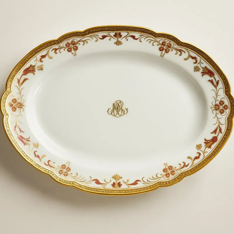 Online Pamono Limoges Dinner Service with Gold Inlay in Porcelain by Haviland, 1920s, Set of 39