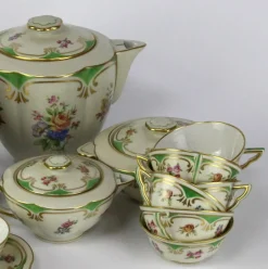 Pamono Limoges Porcelain Coffee Set by Charles Ahrenfeldt, Set of 27><noscript><img width=